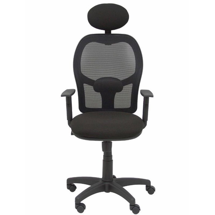 PIQUERAS Y CRESPO Silla Alocén con respaldo de malla y asiento Bali negro